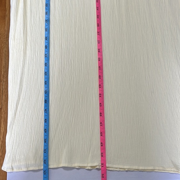 Vintage Magnet Art by Lynn Yang Yellow Embroidered Lace Maxi Dress Size Small - Picture 15 of 15